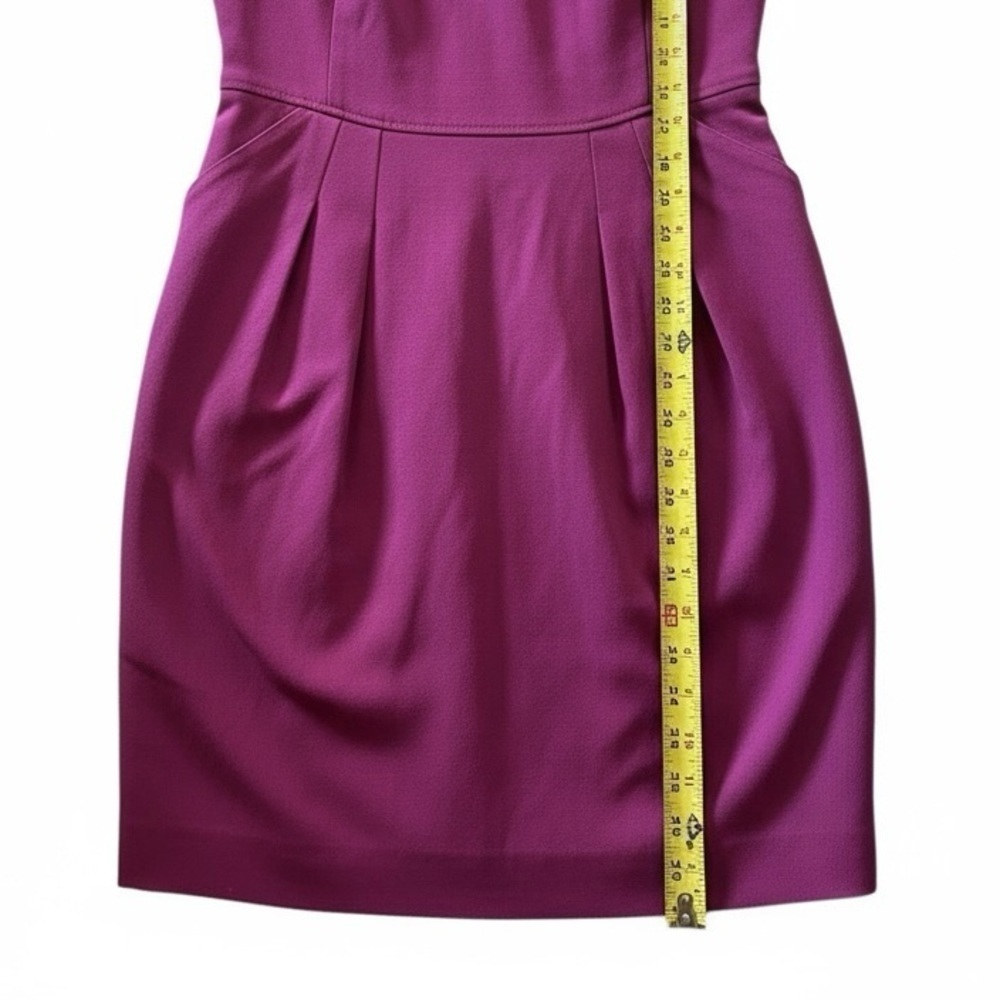 Magaschoni Size 4 Fuchsia Pink Wool Sheath Dress R $348 - Picture 7 of 14